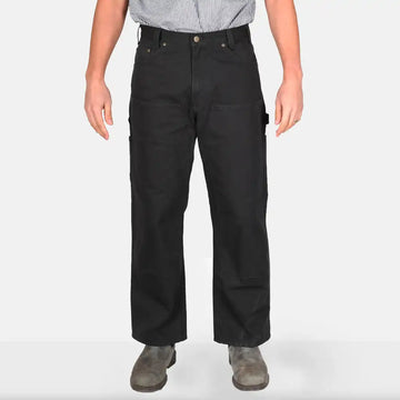 Canvas Double Knee Carpenter Pants - Black